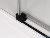 Ronal Cadura Black Line drzwi przesuwne 160cm jednoskrzydłowe lewe z polem stałym profile czarny mat CAS2G1600607